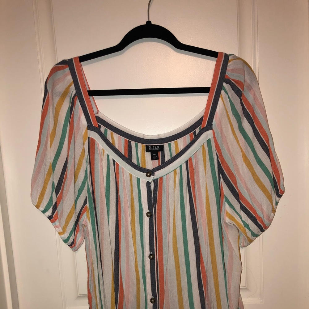 Multi-color striped top